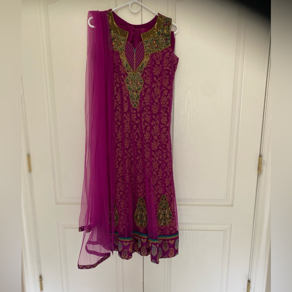 Beautiful embroidered Anarkali Set